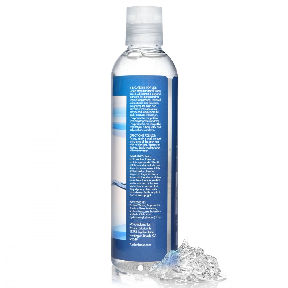 Back label of the premium backdoor glide detailing the paraben free ingredients and safety instructions