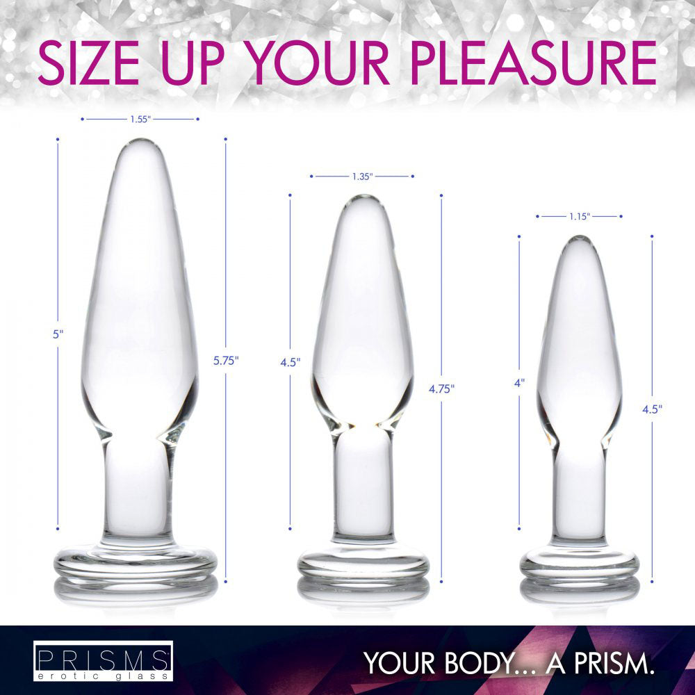 Beginner Glass Butt Plug Anal Training Kit - PRISMS Dosha