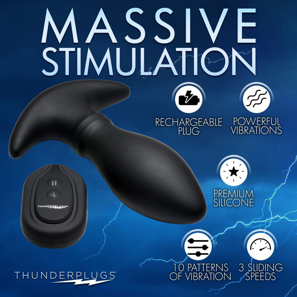 Rim Slide Silicone Butt Plug & Remote - ThunderPlugs