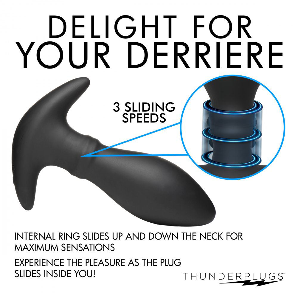 Rim Slide Silicone Butt Plug & Remote - ThunderPlugs