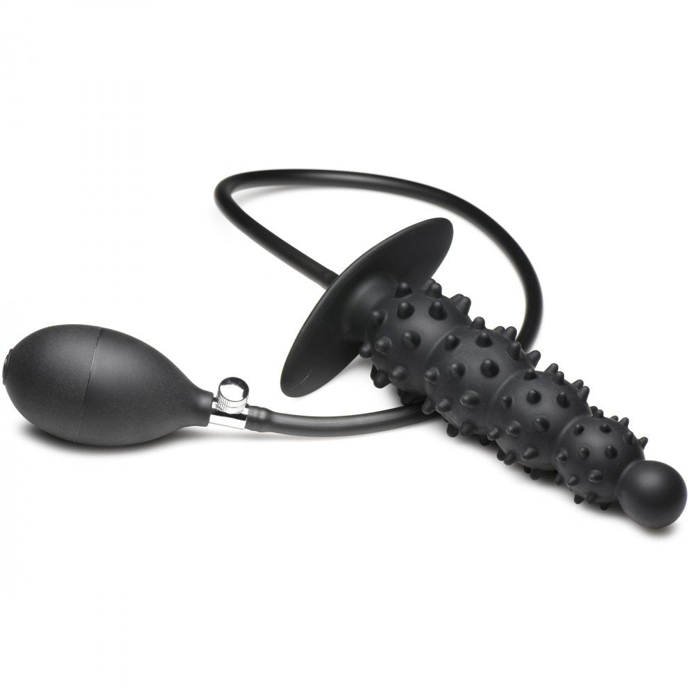 Nubbed Inflatable Butt Plug &amp; Pump - Master Series Ass Puffer