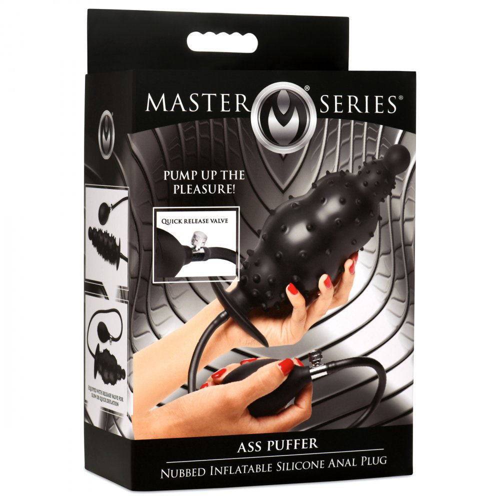 Nubbed Inflatable Butt Plug & Pump - Master Series Ass Puffer
