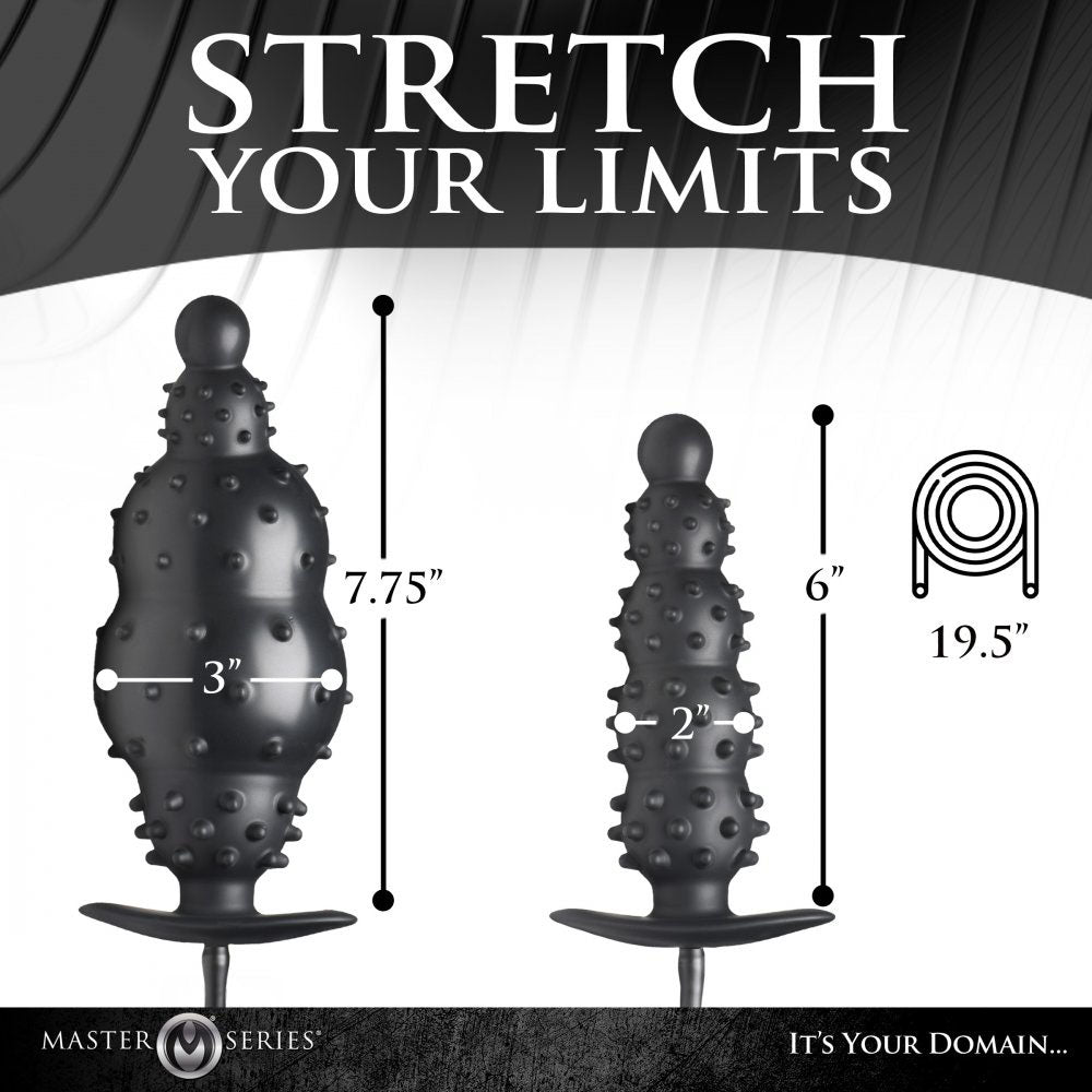 Nubbed Inflatable Butt Plug & Pump - Master Series Ass Puffer