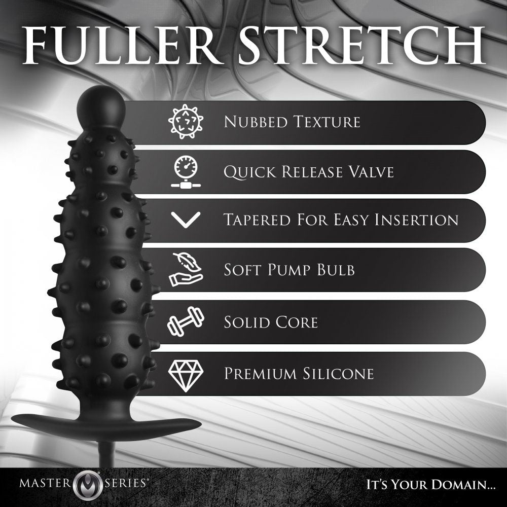 Nubbed Inflatable Butt Plug & Pump - Master Series Ass Puffer