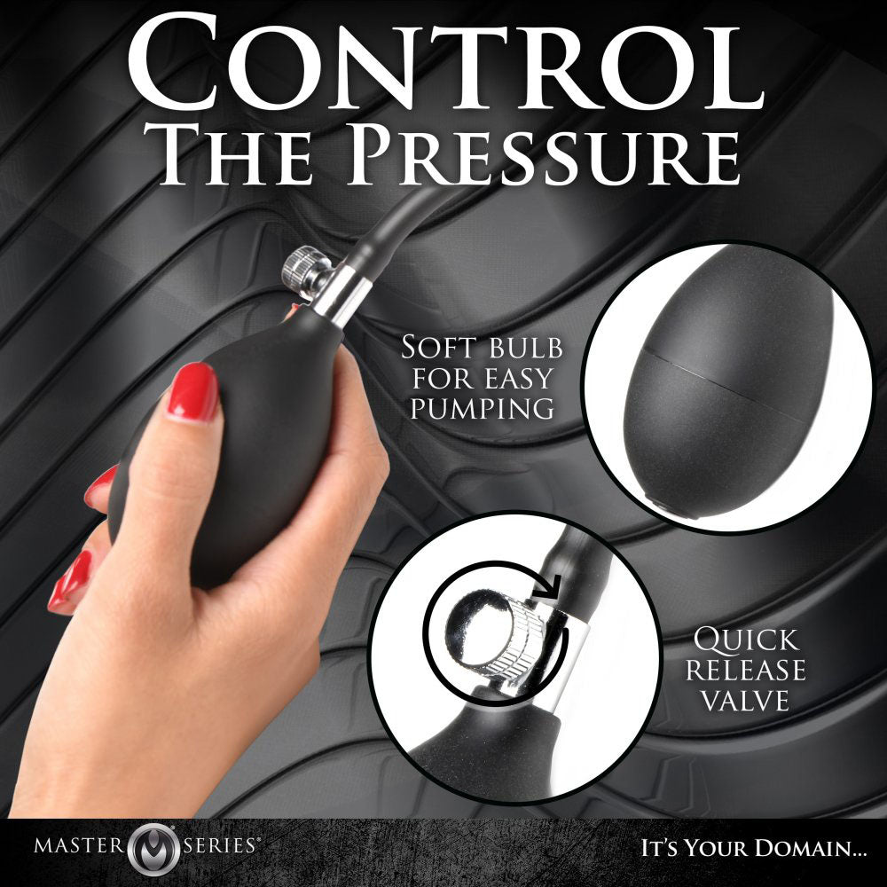 Nubbed Inflatable Butt Plug & Pump - Master Series Ass Puffer
