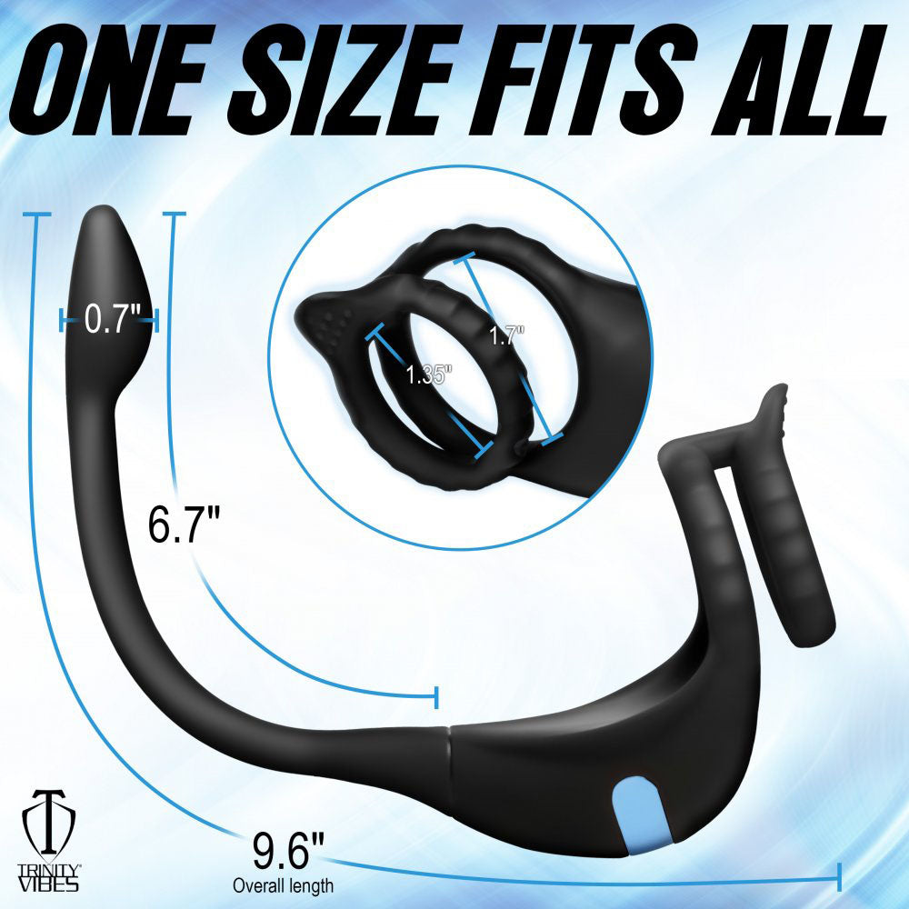 Prostate Massager With Remote & Cock Ring - Trinity Men DuoLink