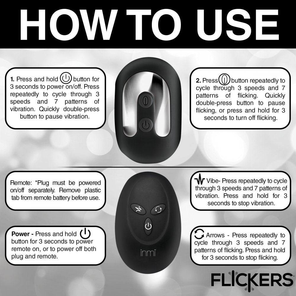 Flicking Prostate Massager With Remote - Inmi Bum Flick