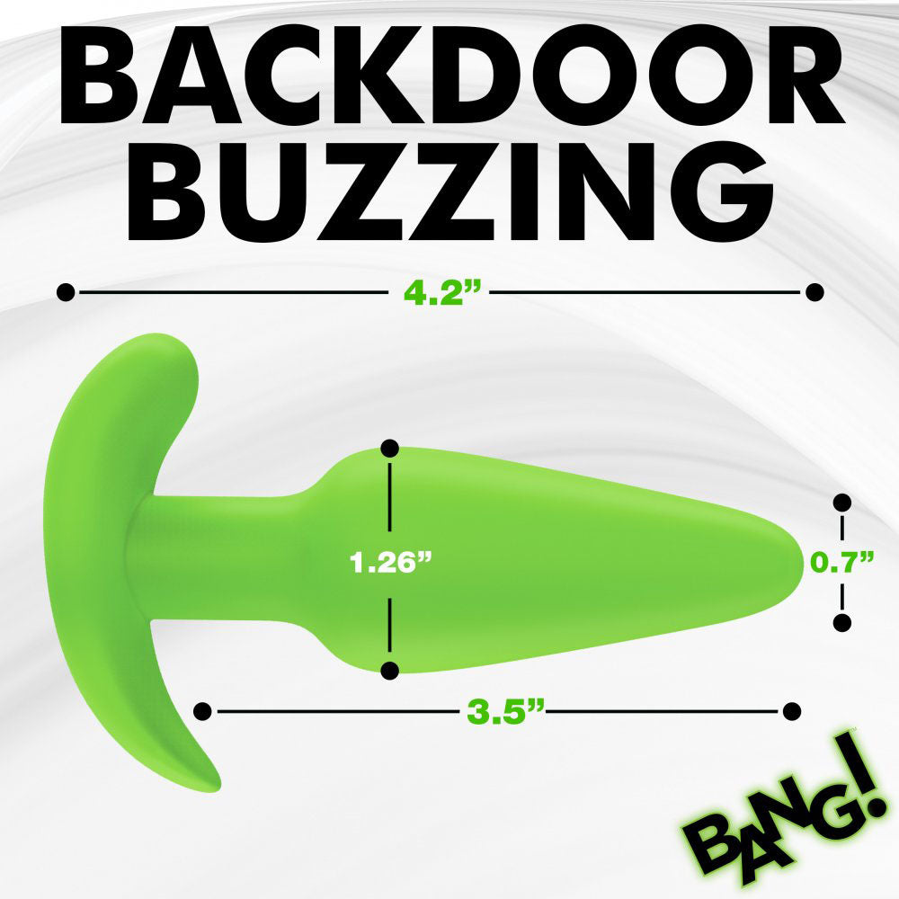 Glowing Silicone Butt Plug & Remote - Bang! Glow-in-the-Dark