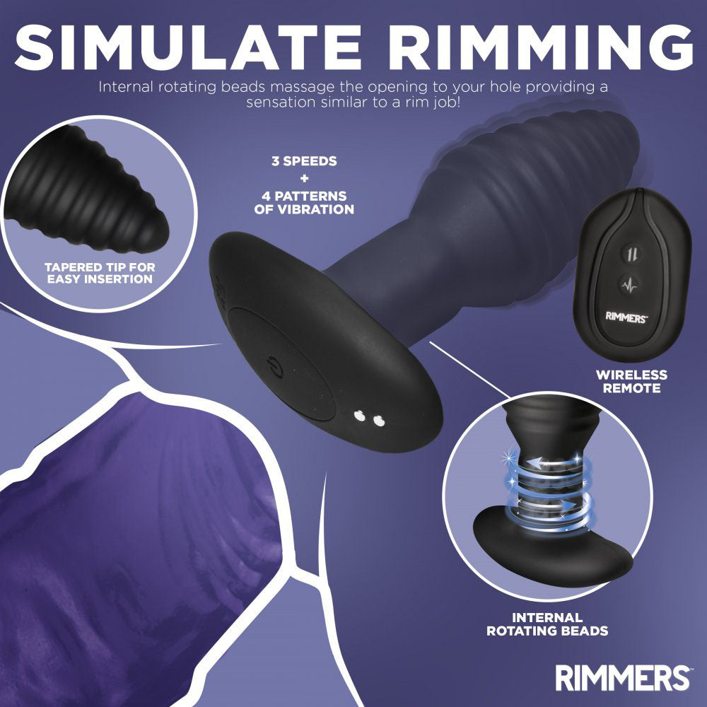 Rimming Silicone Butt Plug & Remote - Rimmers Model-E