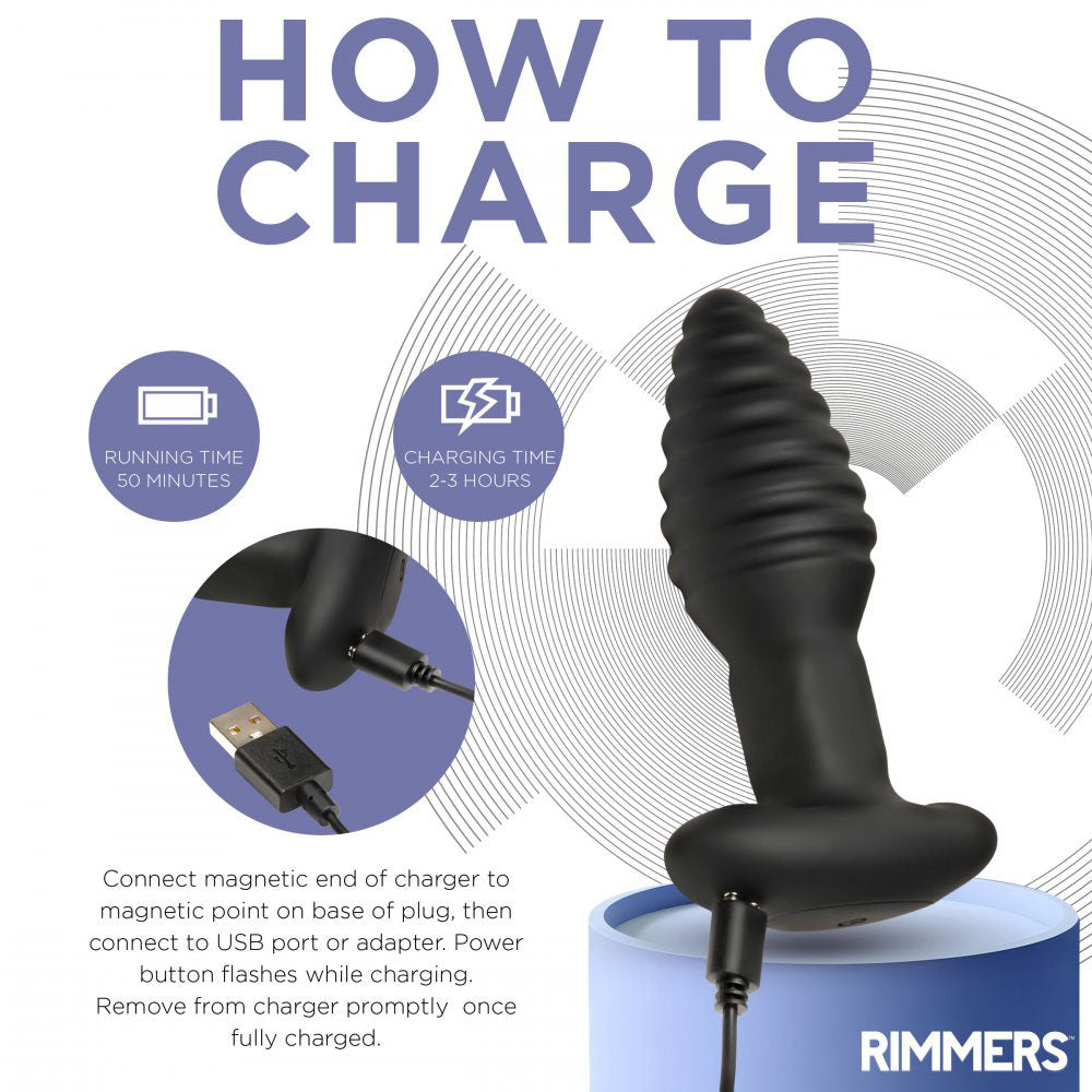 Rimming Silicone Butt Plug & Remote - Rimmers Model-E
