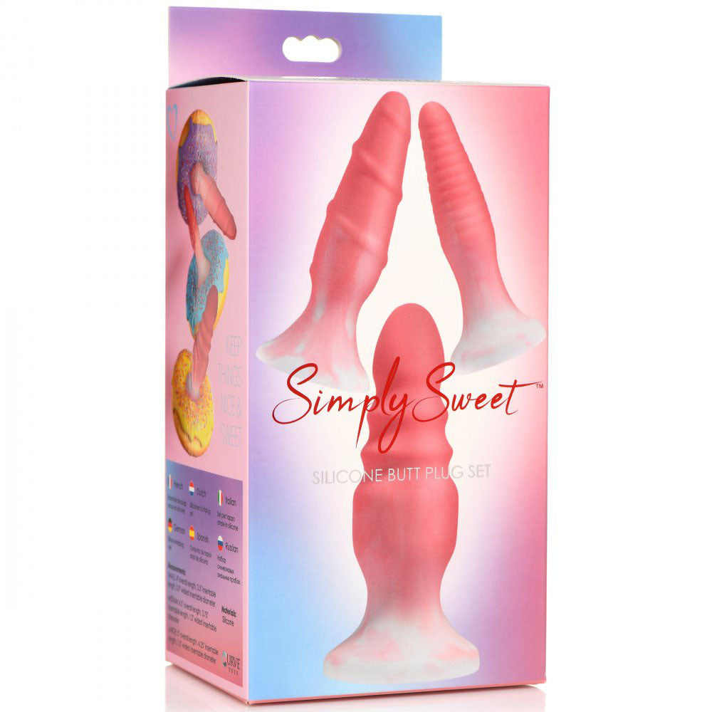 Textured Silicone Butt Plug Set Collection - Simply Sweet