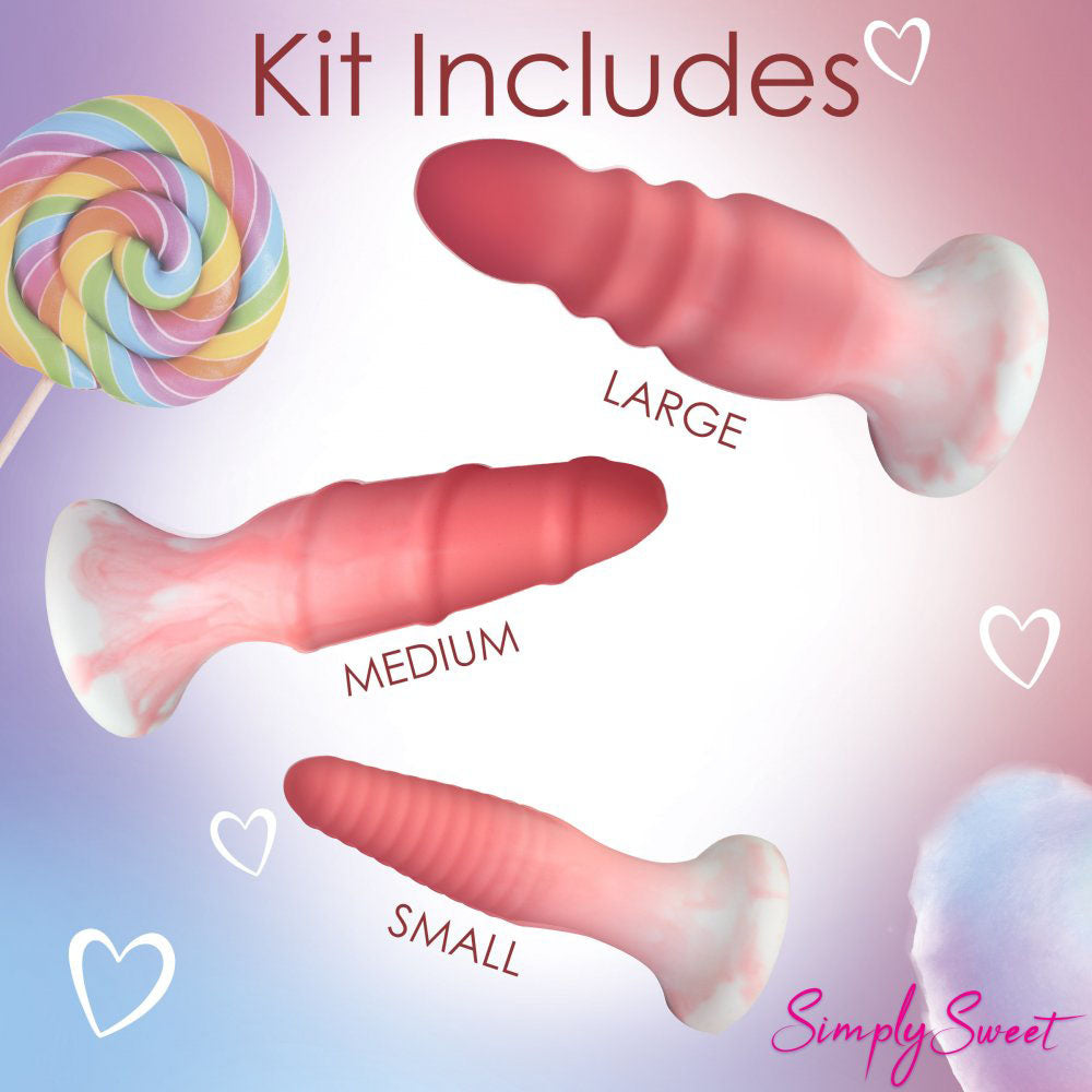 Textured Silicone Butt Plug Set Collection - Simply Sweet