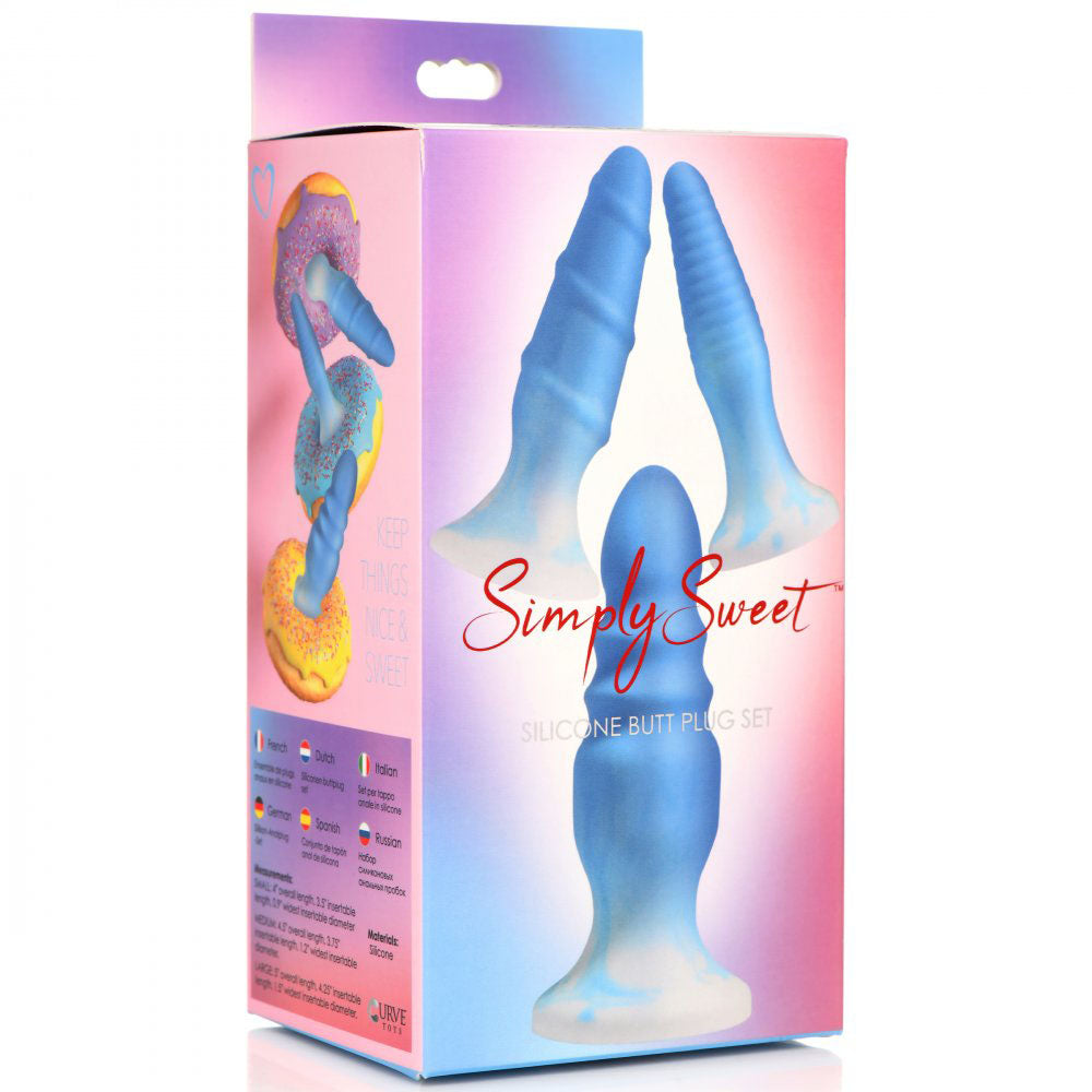 Textured Silicone Butt Plug Set Collection - Simply Sweet