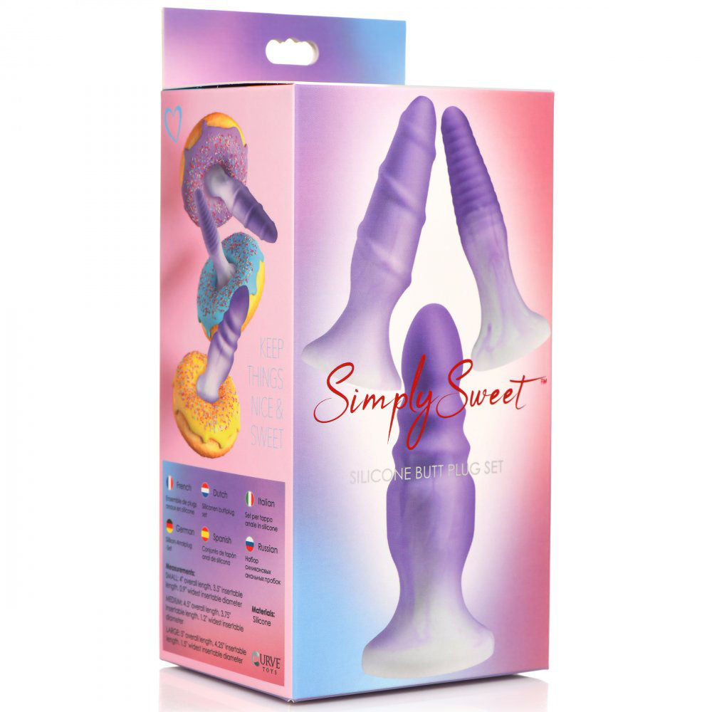 Textured Silicone Butt Plug Set Collection - Simply Sweet