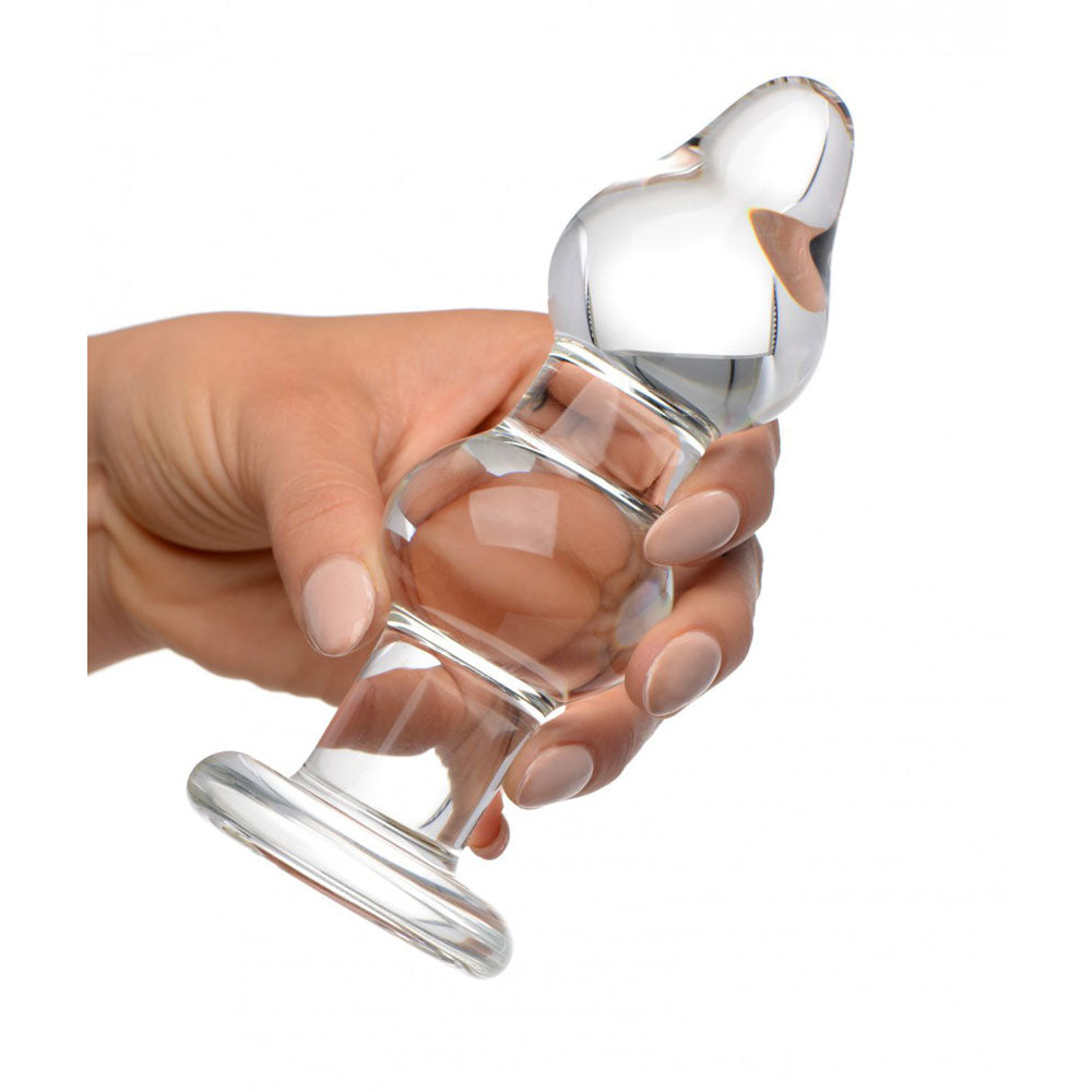 Bulbous Glass Dildo Butt Plug - PRISMS Param