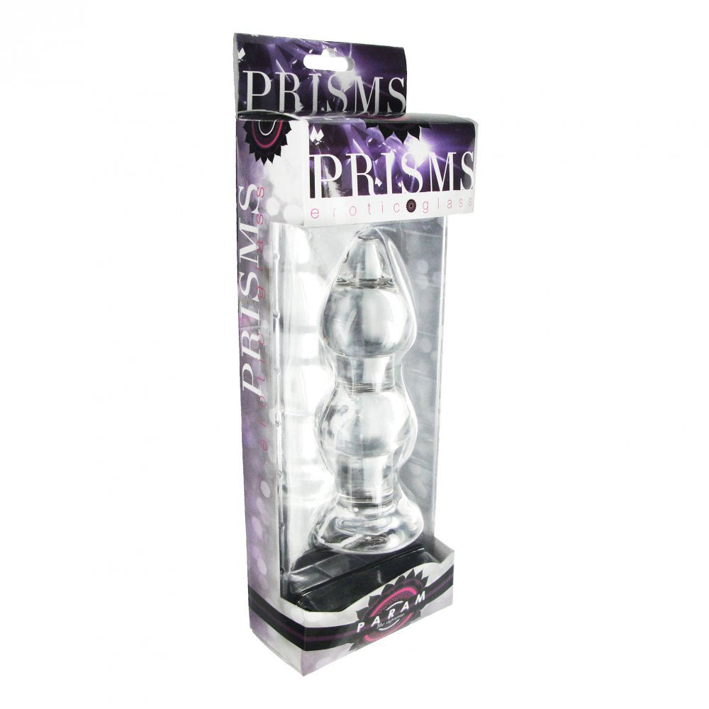 Bulbous Glass Dildo Butt Plug - PRISMS Param