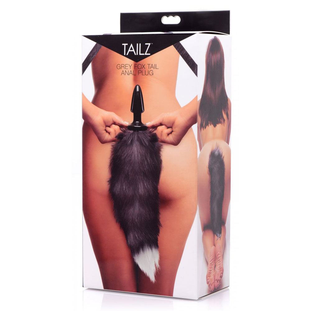 Grey Fox Tail Butt Plug - Tailz Roleplay