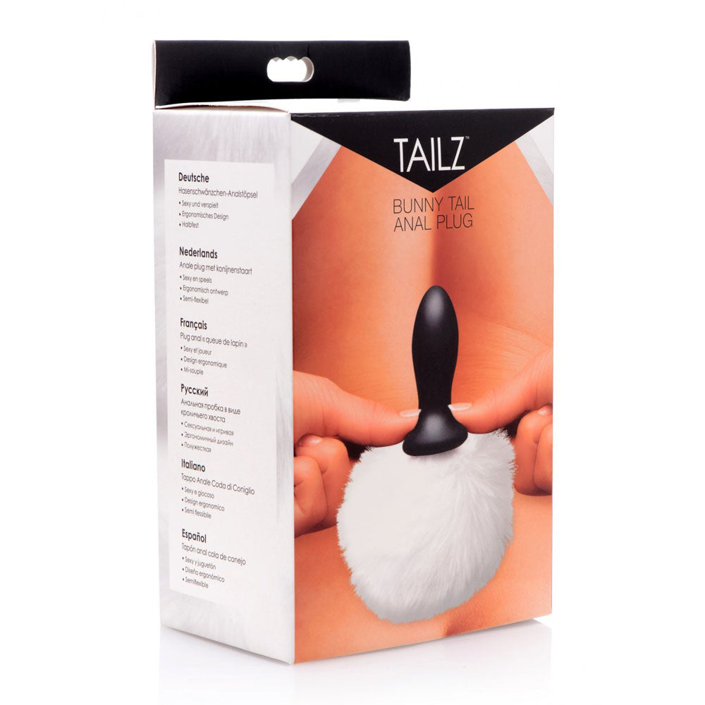 White Bunny Tail Butt Plug - Tailz Roleplay