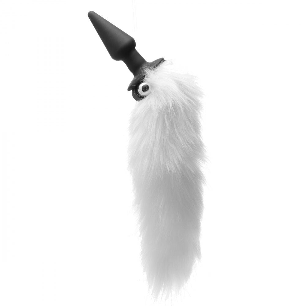 Snowy Fox Tail Butt Plug With Vibration - Tailz Roleplay