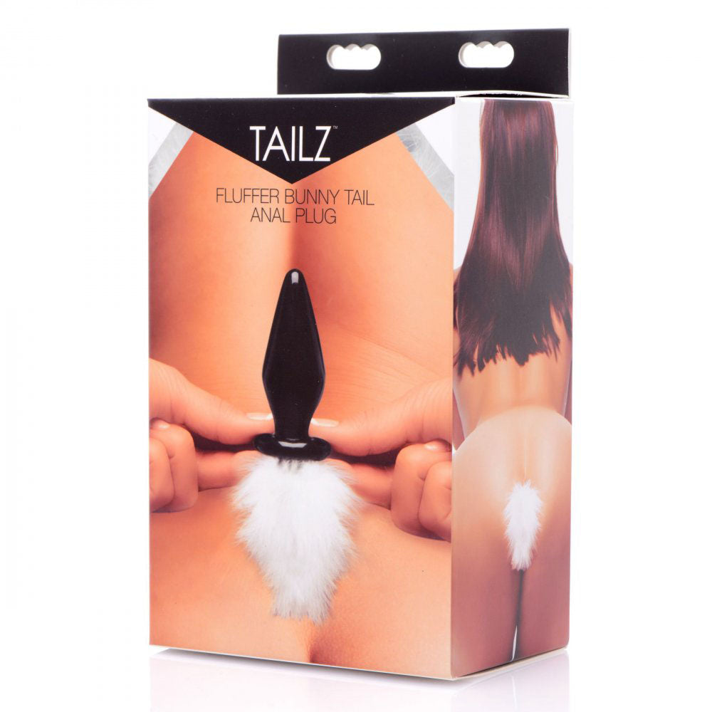Fluffer Bunny Tail Glass Butt Plug - Tailz Roleplay