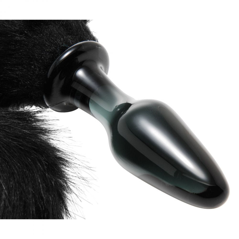 Midnight Fox Tail Glass Butt Plug - Tailz Roleplay
