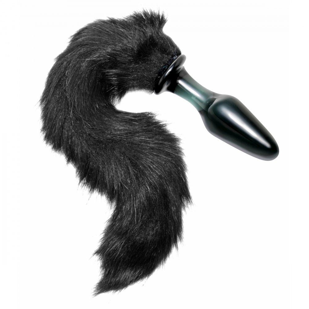 Midnight Fox Tail Glass Butt Plug - Tailz Roleplay