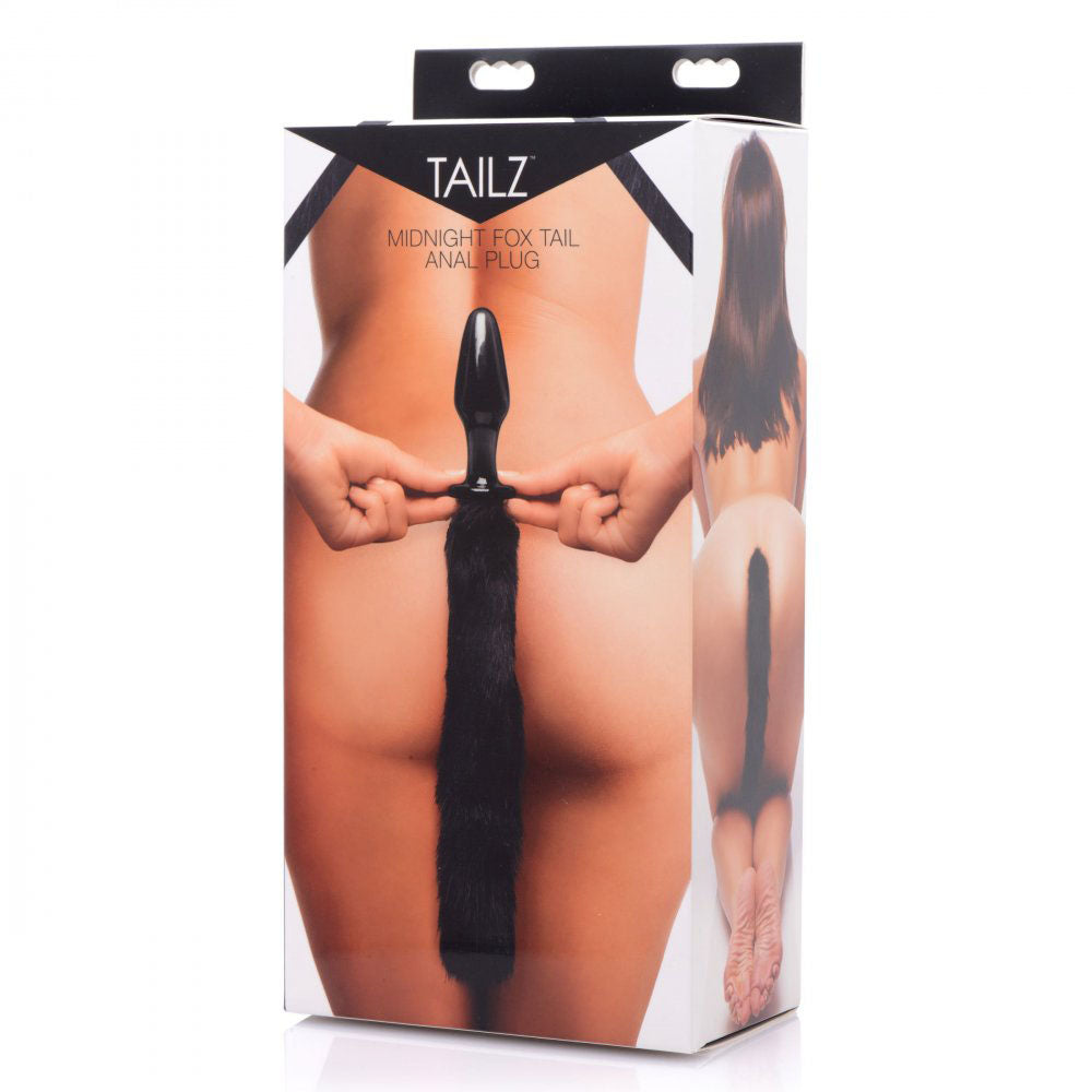 Midnight Fox Tail Glass Butt Plug - Tailz Roleplay