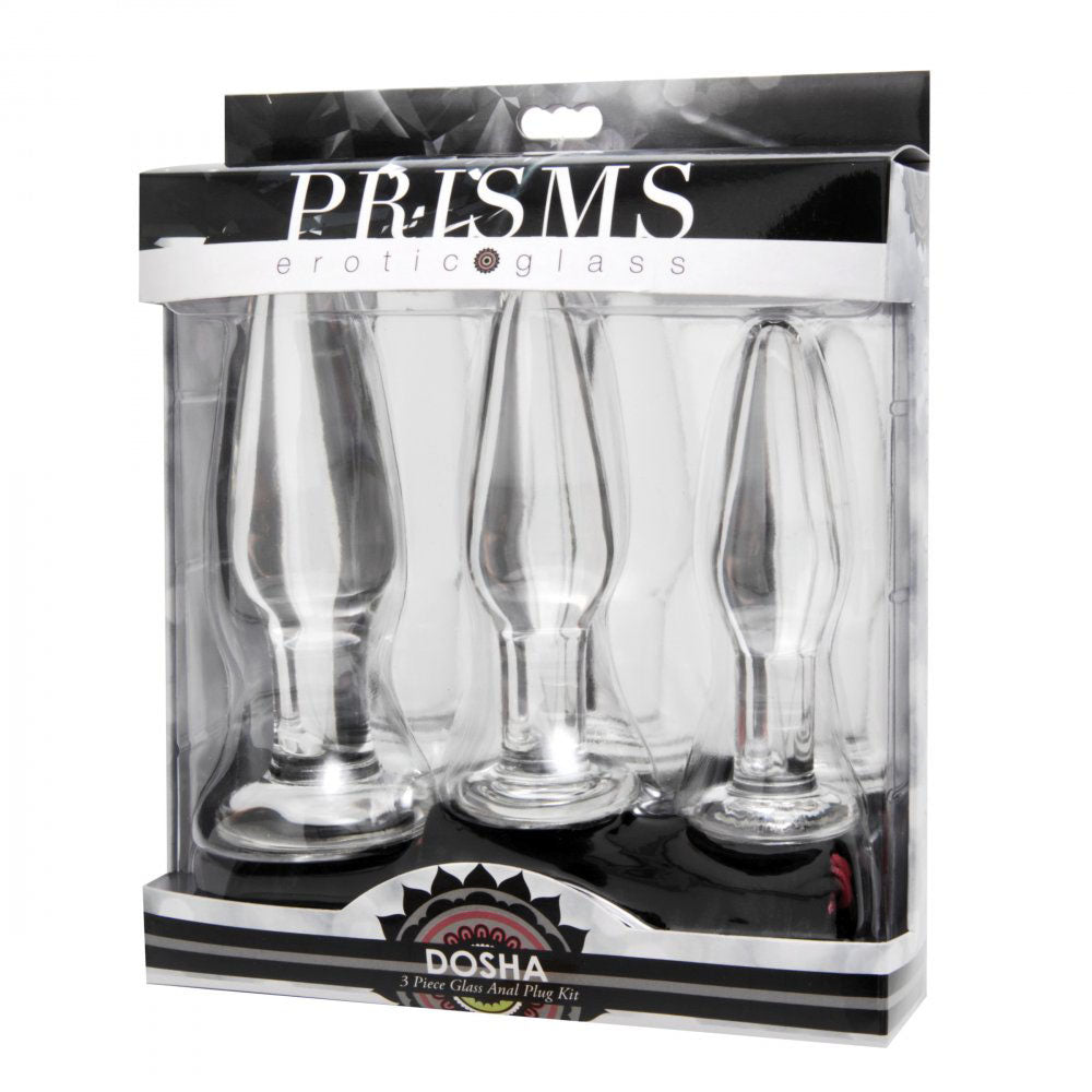 Beginner Glass Butt Plug Anal Training Kit - PRISMS Dosha