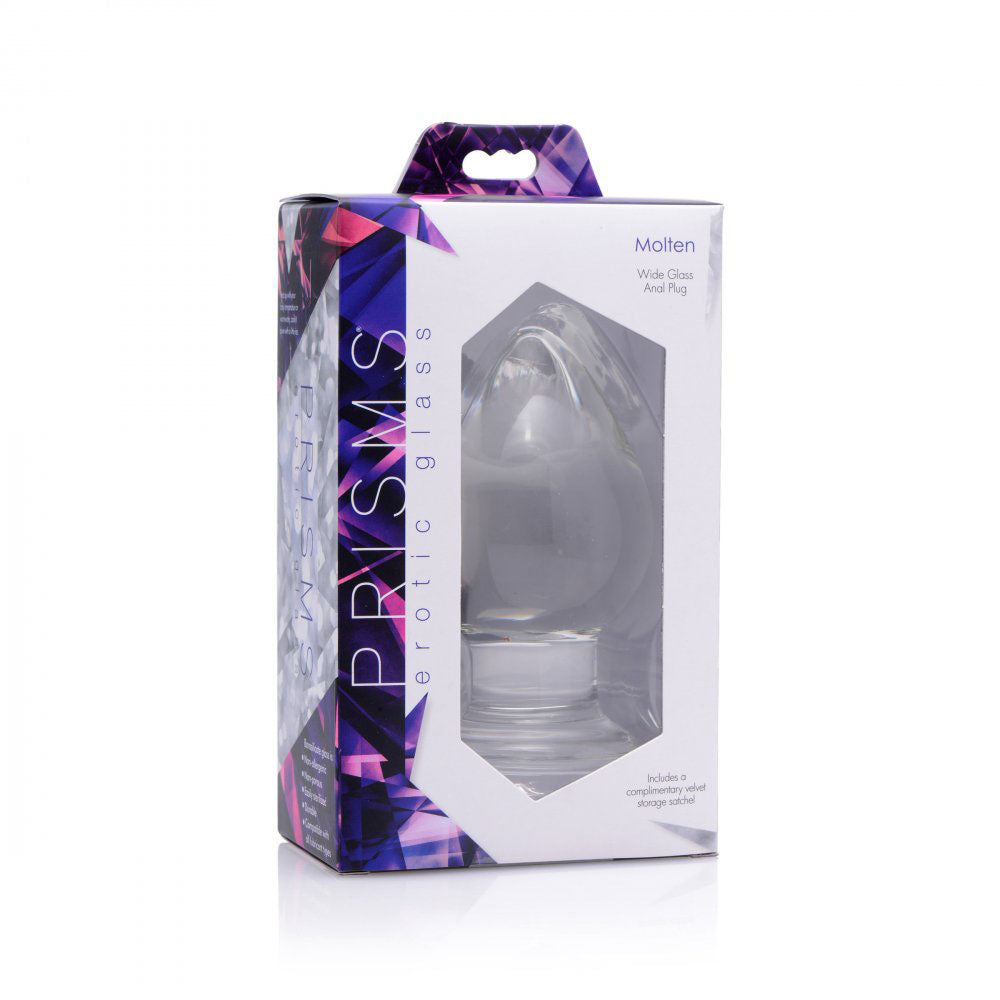 Wide Glass Butt Plug - PRISMS Molten