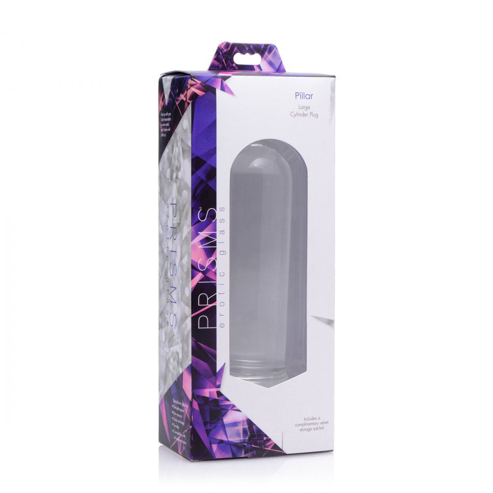 Large Glass Dildo Butt Plug - PRISMS Pillar
