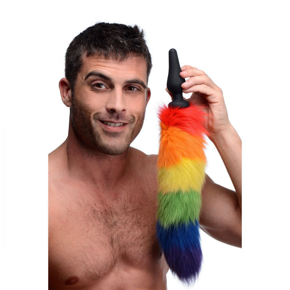 Rainbow Tail Butt Plug - Tailz Pride Roleplay