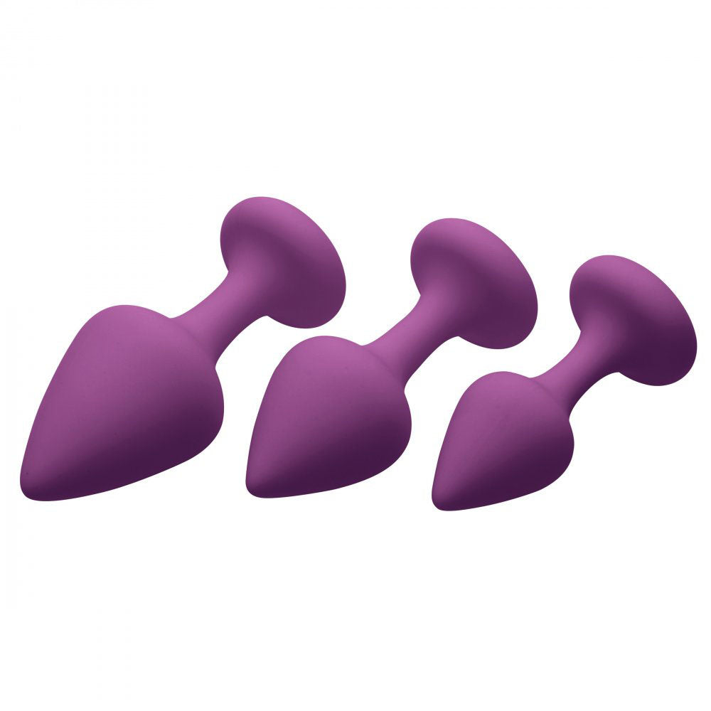 Purple Pleasures Silicone Butt Plug Set - Frisky