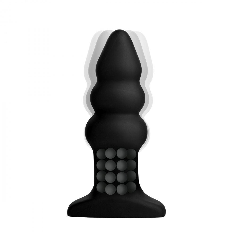 Rippled Rimming Silicone Butt Plug & Remote - Rimmers Model-I
