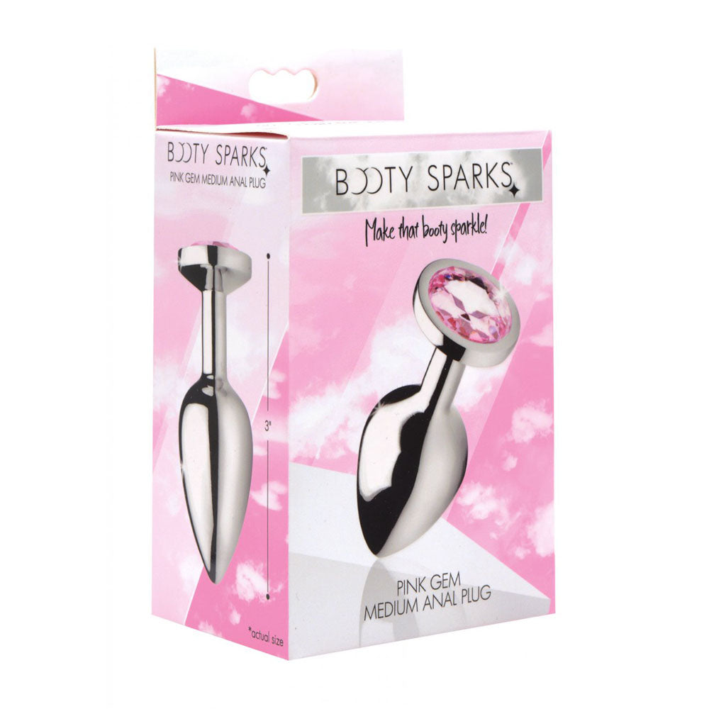 Pink Jeweled Metal Butt Plug - Booty Sparks