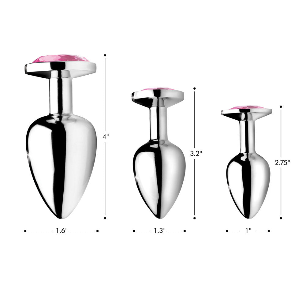 Pink Jeweled Metal Butt Plug - Booty Sparks