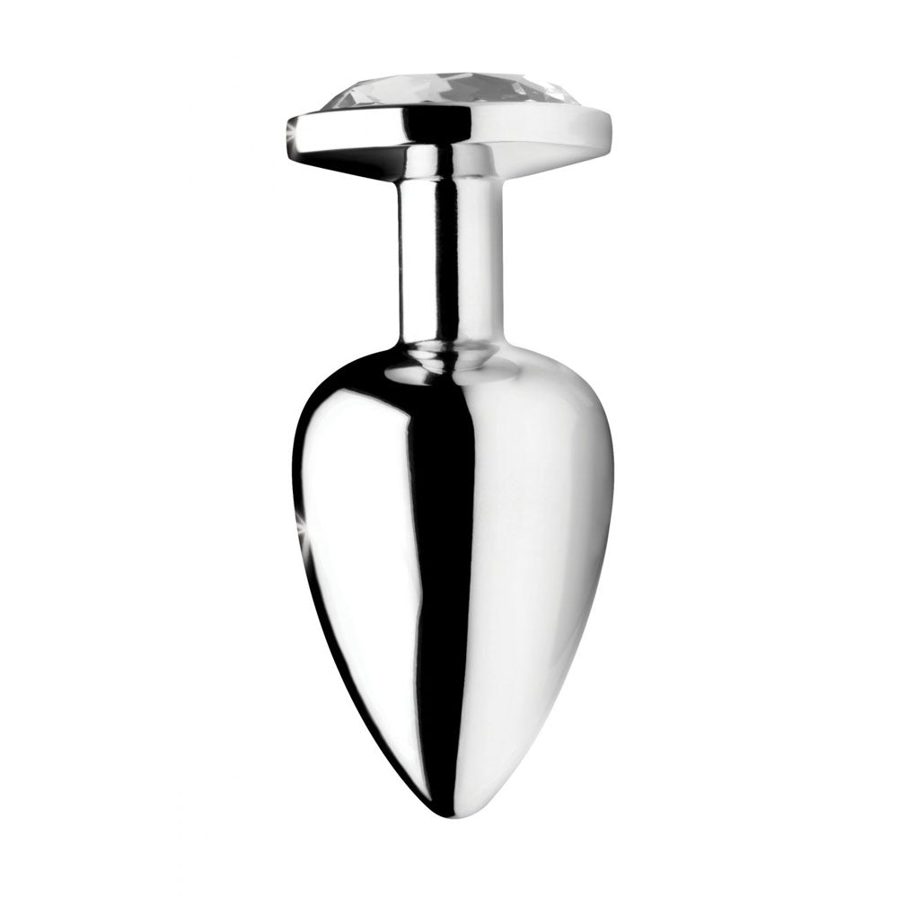 Clear Jeweled Metal Butt Plug - Booty Sparks