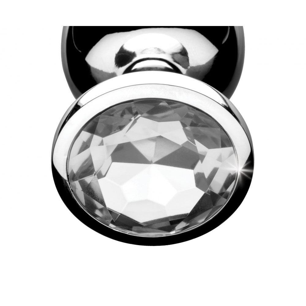 Clear Jeweled Metal Butt Plug - Booty Sparks