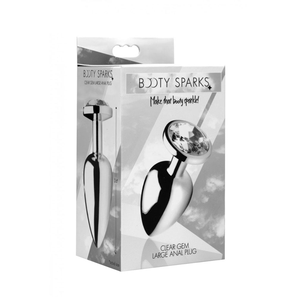 Clear Jeweled Metal Butt Plug - Booty Sparks