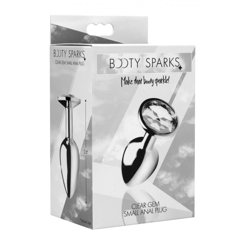 Clear Jeweled Metal Butt Plug - Booty Sparks