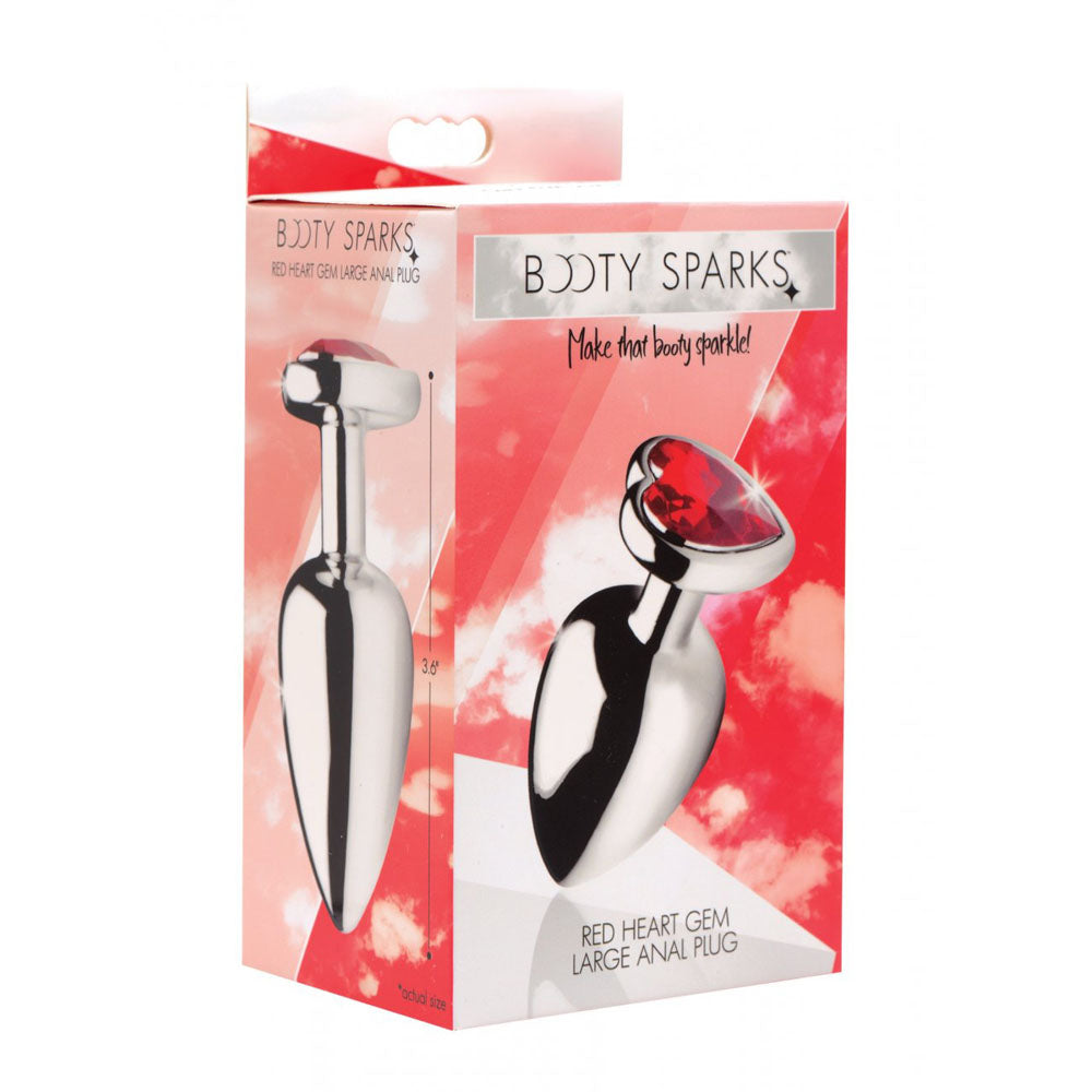 Red Heart Jeweled Metal Butt Plug Collection - Booty Sparks