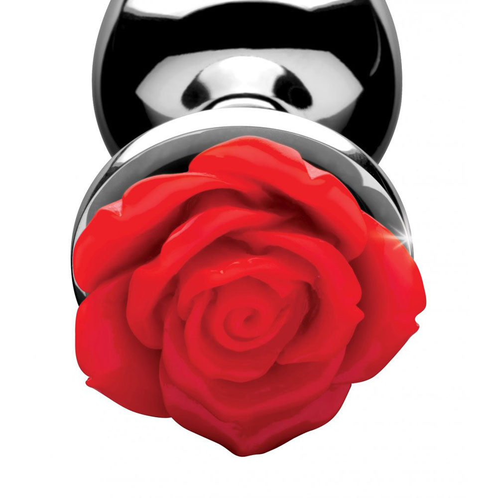 Red Rose Metal Butt Plug - Booty Sparks