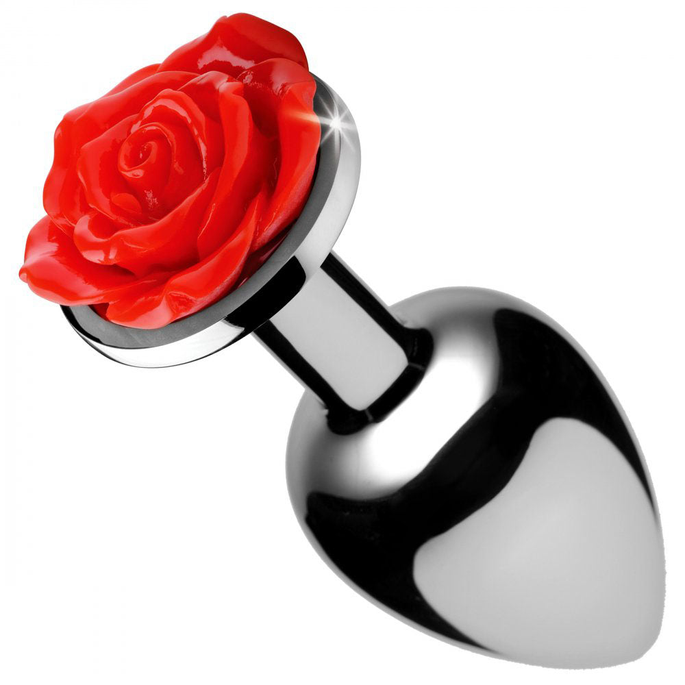 Red Rose Metal Butt Plug - Booty Sparks