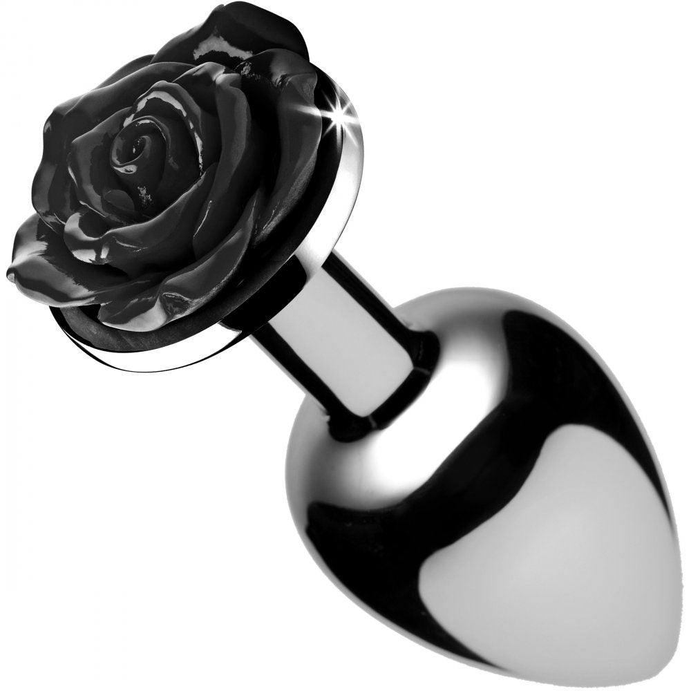 Black Rose Metal Butt Plug - Booty Sparks