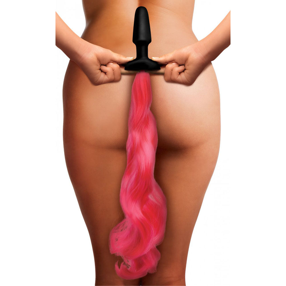 Hot Pink Pony Tail Butt Plug - Tailz Roleplay