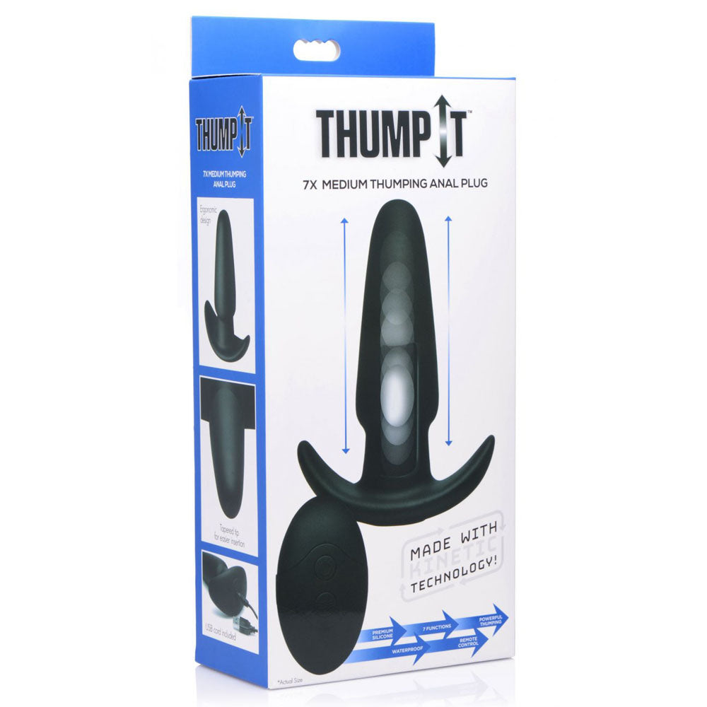 Kinetic Silicone Butt Plug & Remote - Thump It