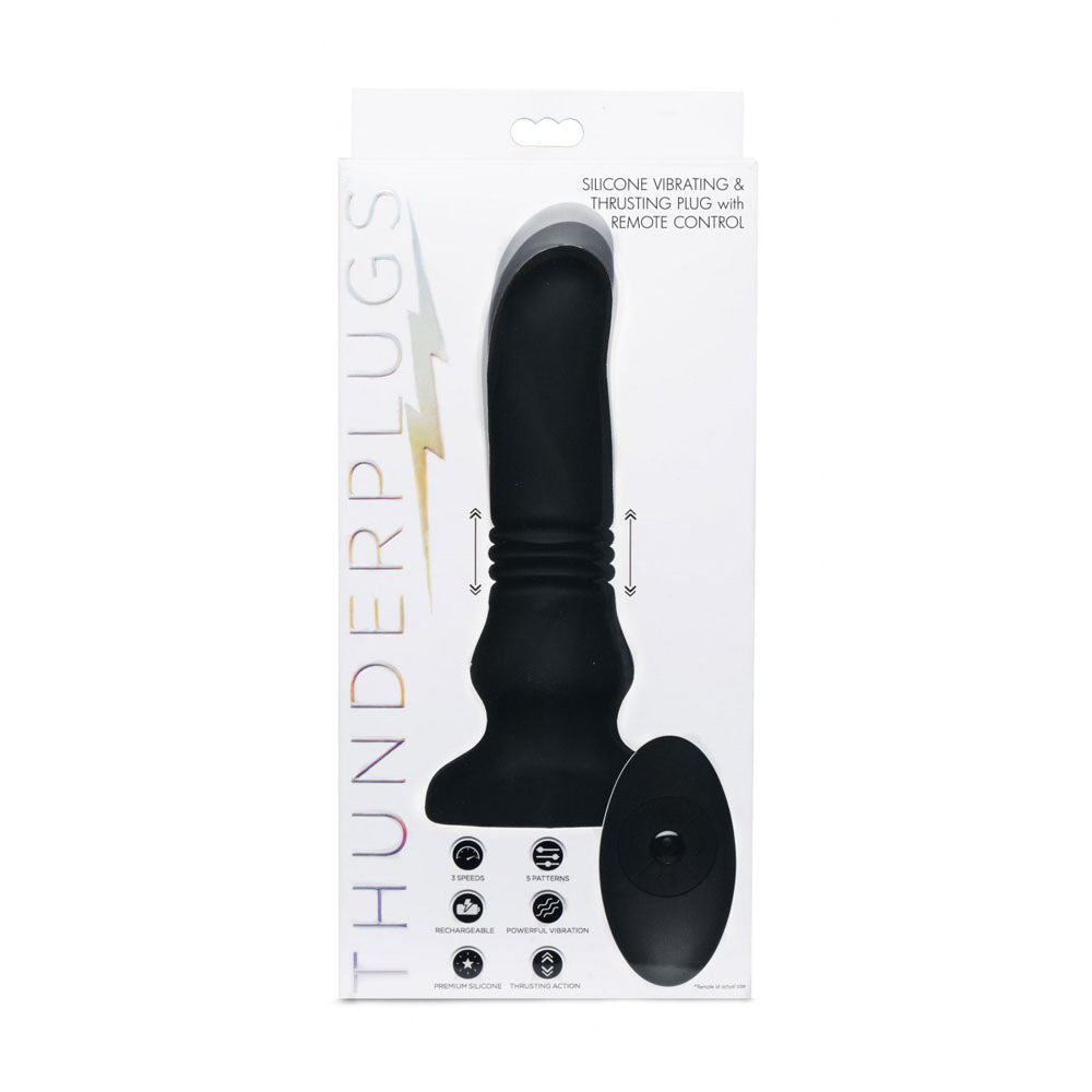 Curved Thrusting Butt Plug & Remote - ThunderPlugs