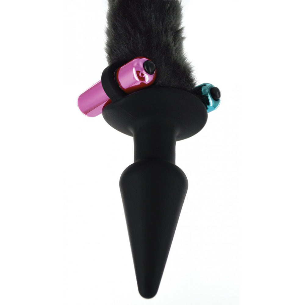 Black Cat Tail Butt Plug & Mask - Tailz Roleplay Kit
