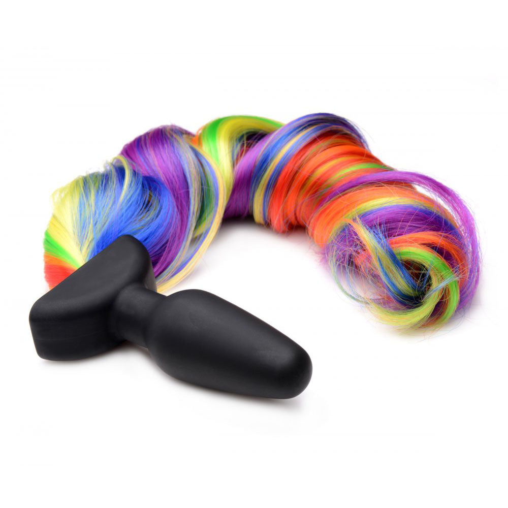 Rainbow Pony Tail Butt Plug & Remote - Tailz Pride Roleplay