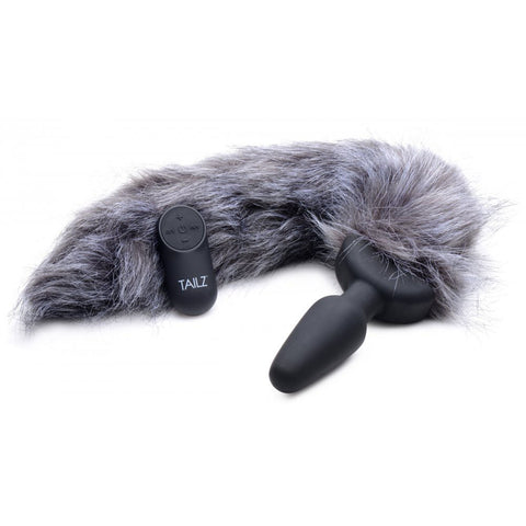 Grey Fox Tail Butt Plug & Remote - Tailz Roleplay