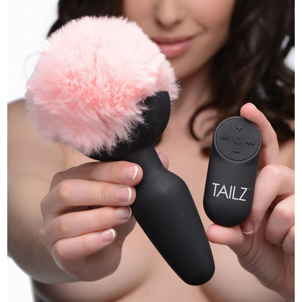 Pink Bunny Tail Butt Plug & Remote - Tailz Roleplay
